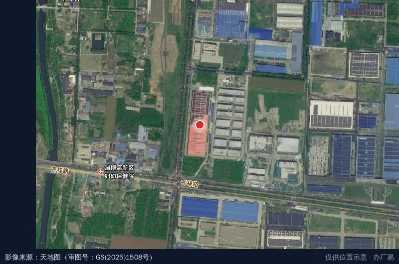 山东硅元新材料股份有限公司工业园卫星位置示意图
