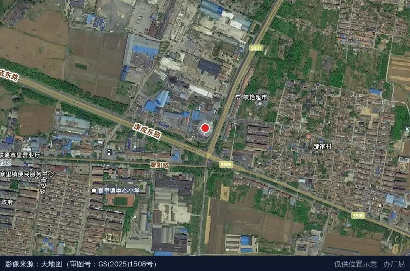 淄博黉泰物流科技中心卫星位置示意图