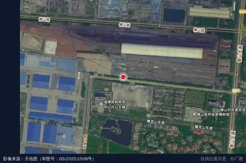 山东陆港物流集装箱场站卫星位置示意图