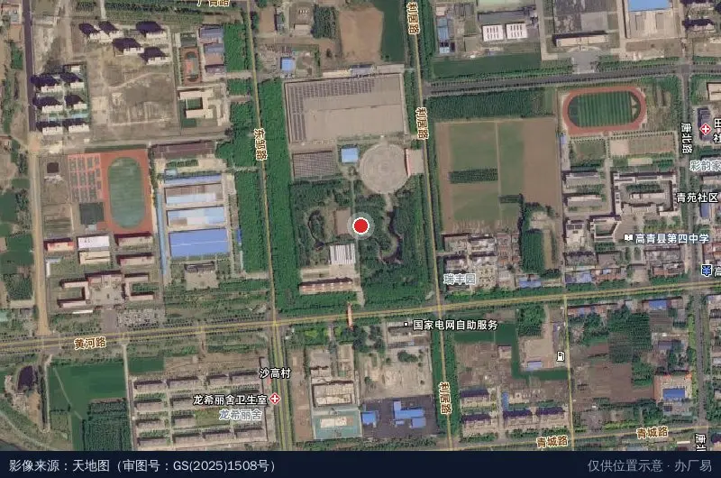 山东高青电子信息产业园卫星位置示意图