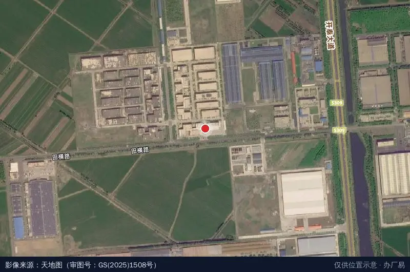 黄三角药谷产业园卫星位置示意图