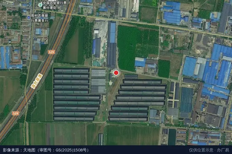 淄博经济开发区数智化农业产业基地卫星位置示意图