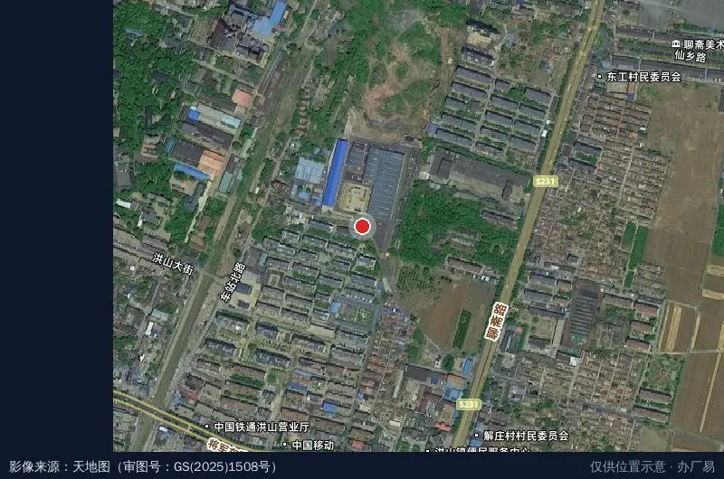 淄博爱科工矿机械有限公司爱科产业园卫星位置示意图