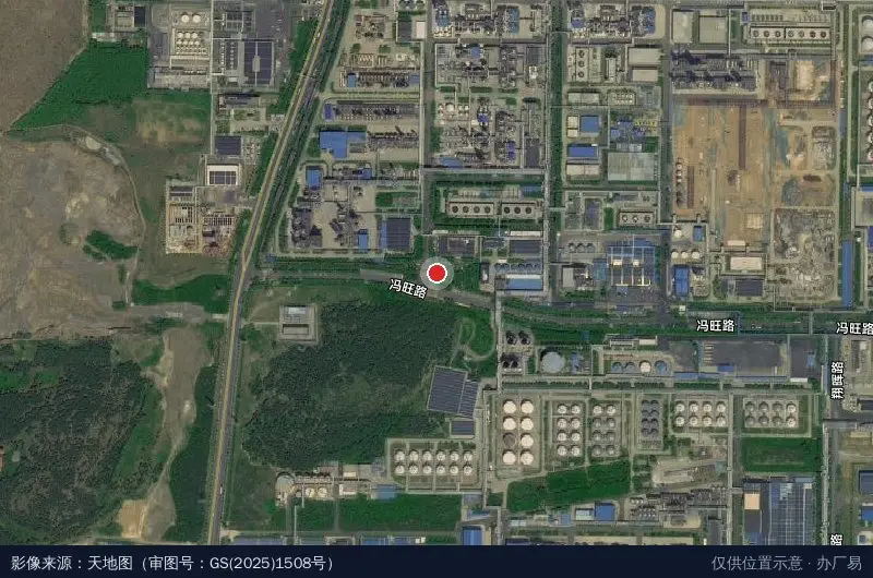 齐翔腾达新材料工业园北区卫星位置示意图