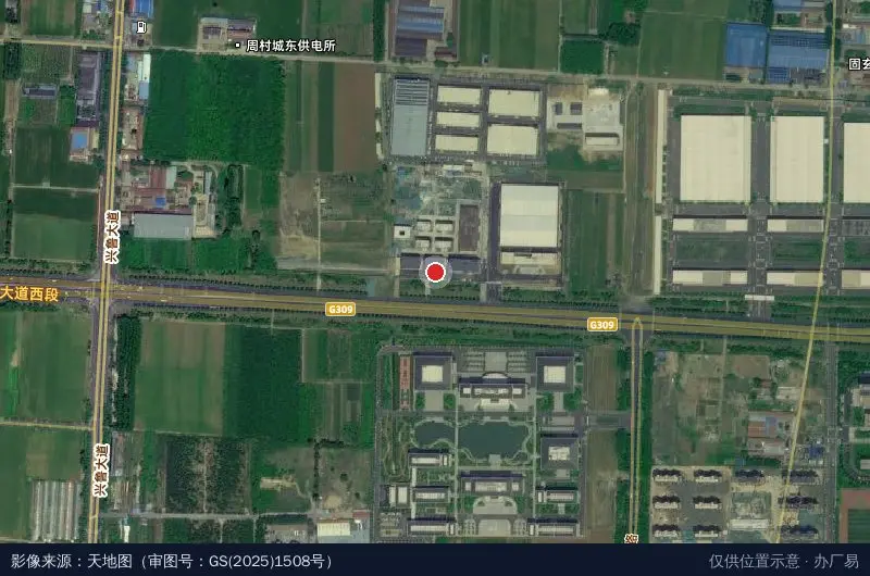 中国电子服务型制造产业示范园(建设中)卫星位置示意图