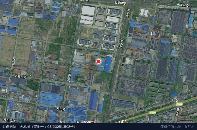 康泰工业园卫星位置示意图