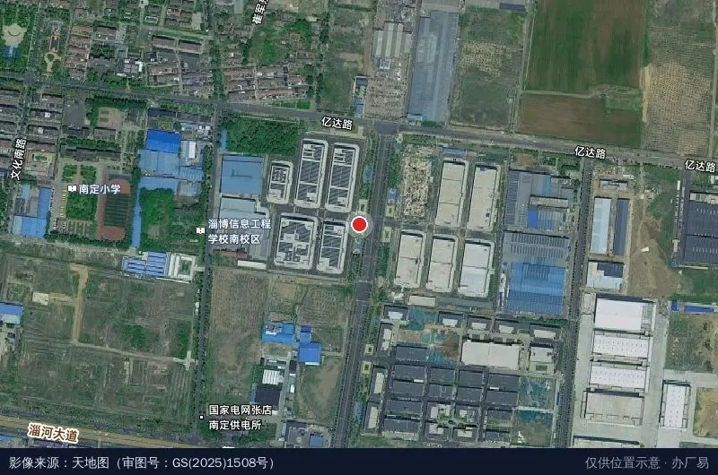 淄博经济开发区先进制造产业园卫星位置示意图