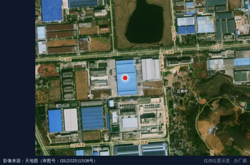 溜溜果园产业园卫星位置示意图