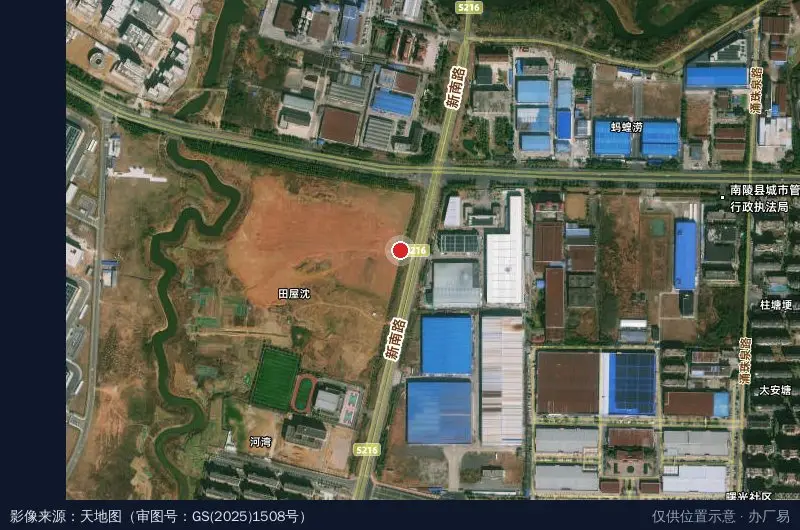南陵县洪湖科技产业园(建设中)卫星位置示意图