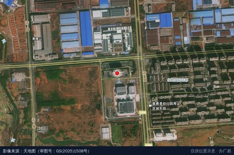 芜湖市湾沚区科学技术局卫星位置示意图