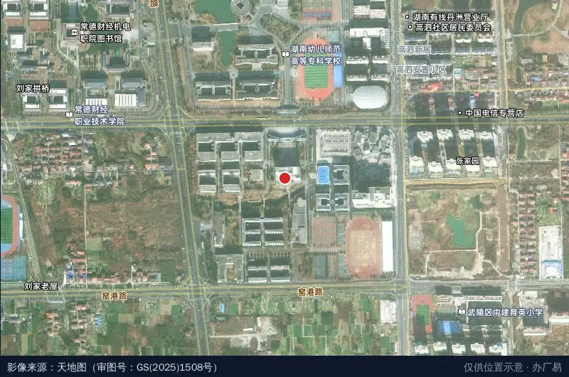 常德市创业孵化基地卫星位置示意图