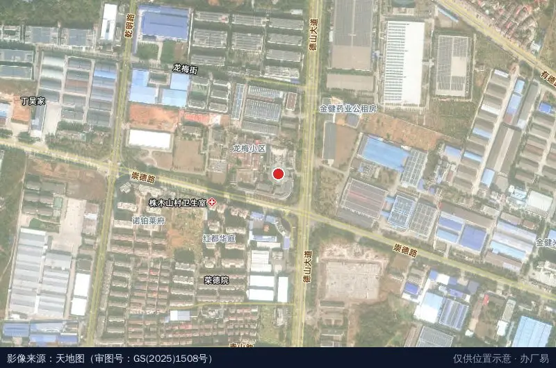 东升产业园卫星位置示意图