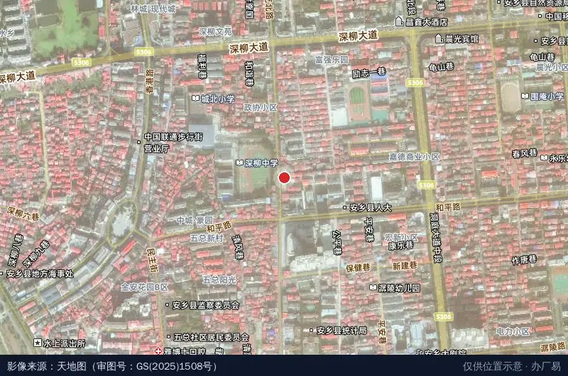安乡县创业孵化基地卫星位置示意图