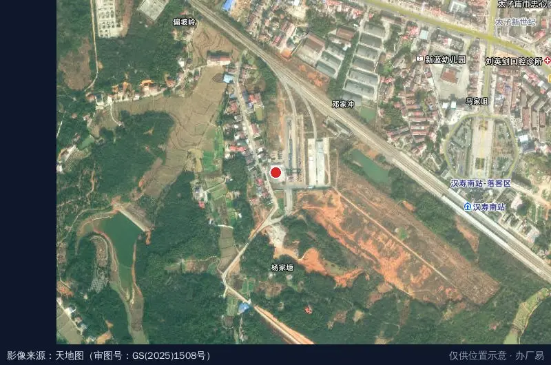 汉寿南铁路物流园卫星位置示意图