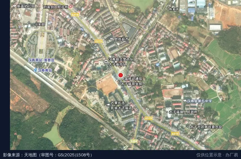 太子庙经济开发区卫星位置示意图