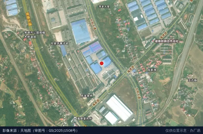 宜达物流园卫星位置示意图