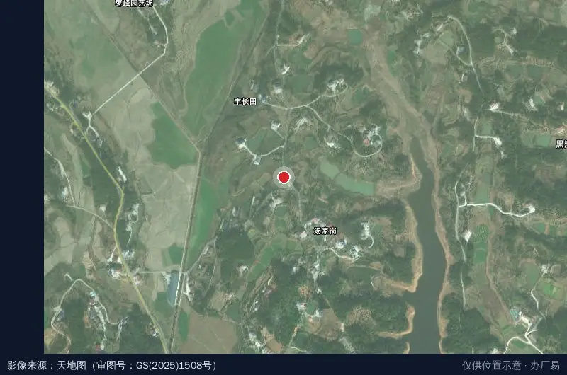 陶家岗脆桃园产业园卫星位置示意图