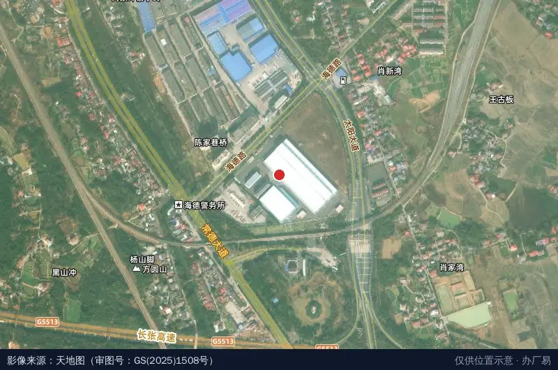 航天新材料产业园卫星位置示意图