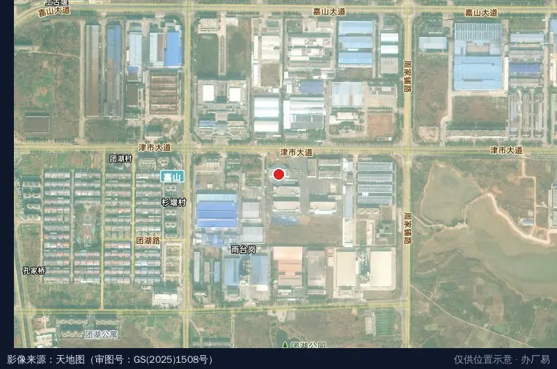 津市市互联网产业园卫星位置示意图