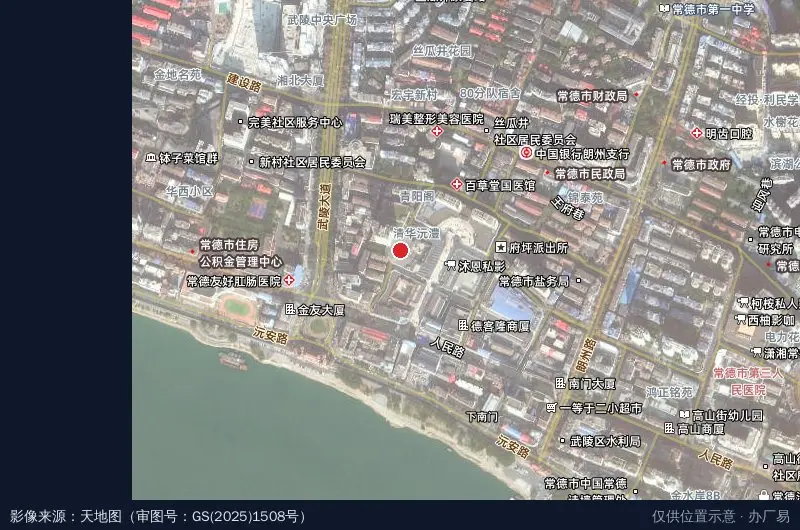 常德市电商产业园卫星位置示意图