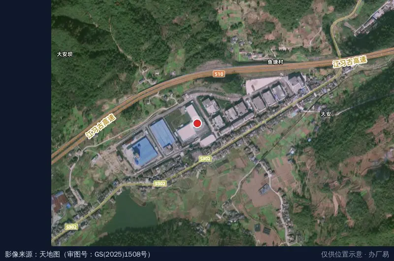 习水县农特产品工业园区卫星位置示意图