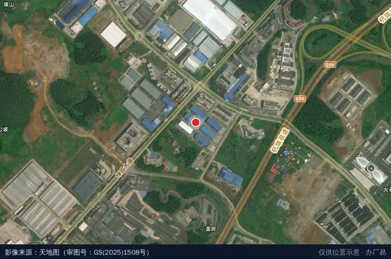 湄潭湄江轻工产业园卫星位置示意图