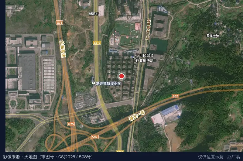 高新产业孵化园卫星位置示意图
