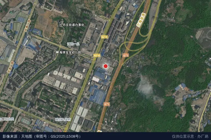 铭泰利达汽车产业园卫星位置示意图