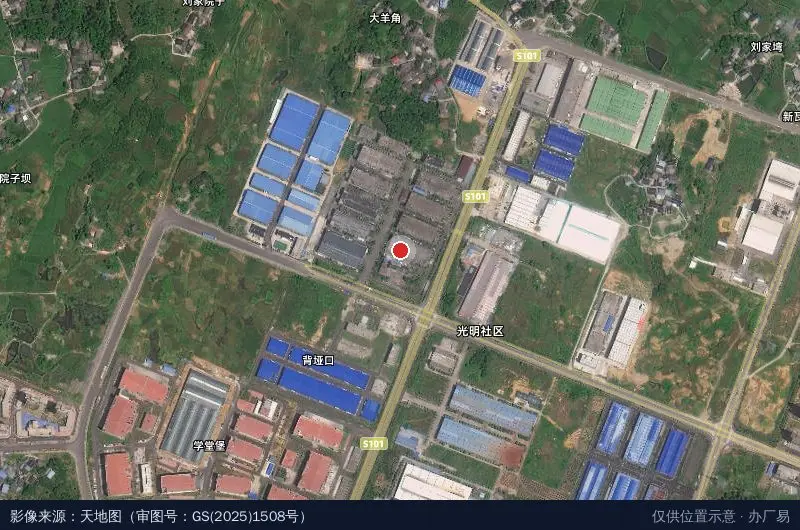 绥阳县经济开发区高新技术产业园卫星位置示意图