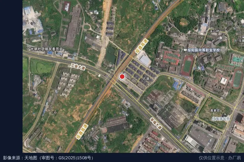 绥阳电子商务产业园卫星位置示意图