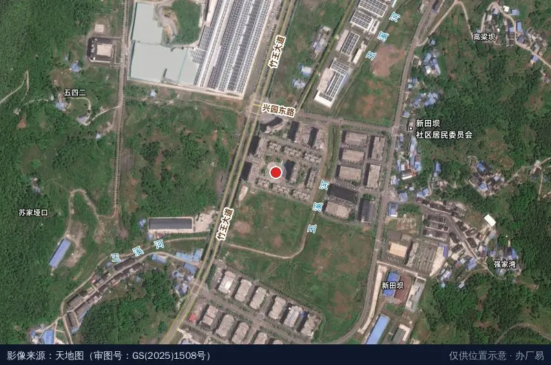道真重庆产业园2期卫星位置示意图