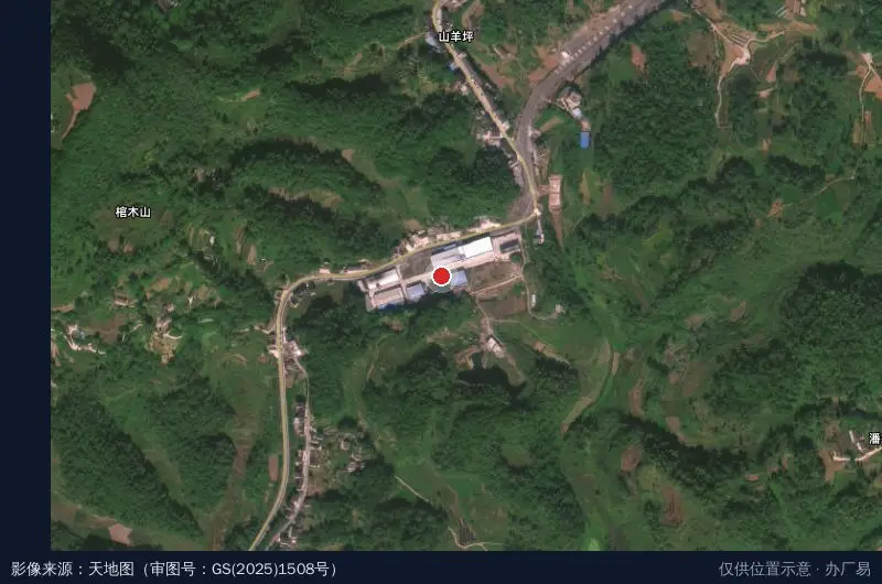 务川自治县蕉坝镇东西部协作产业园卫星位置示意图