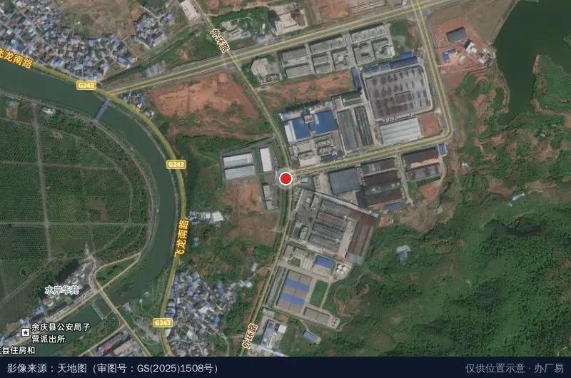 中国余庆小叶苦丁茶现代产业园卫星位置示意图