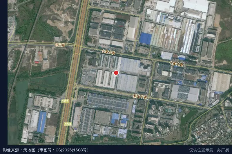 藤荣华产业园卫星位置示意图