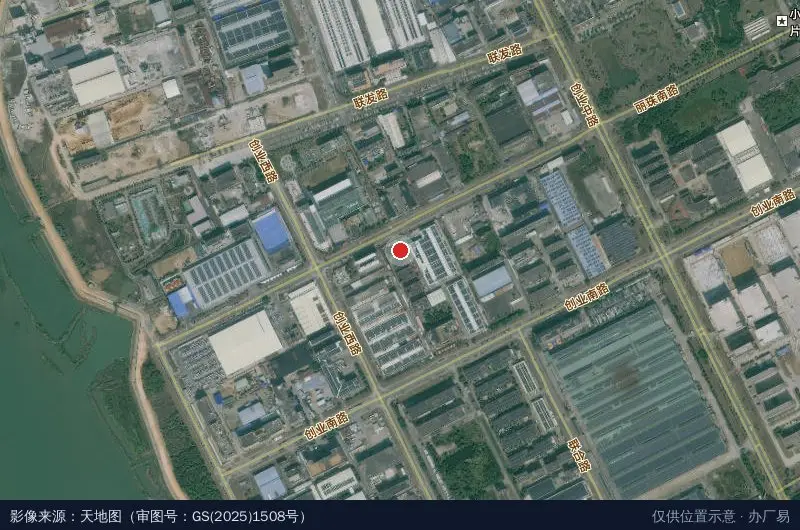 珠峰工业园卫星位置示意图