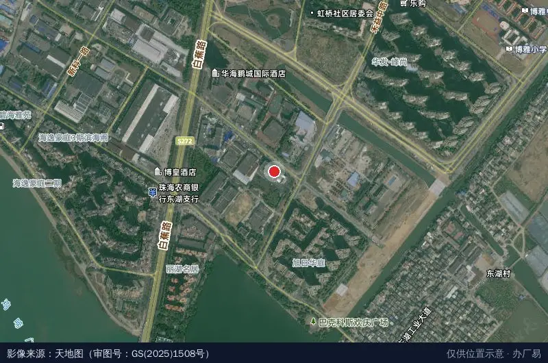 香山电商产业园卫星位置示意图