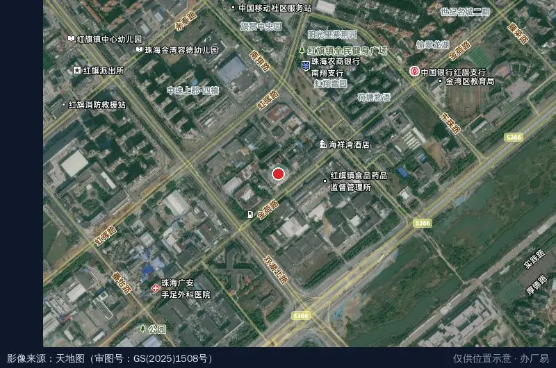 广科珠海产业创新园卫星位置示意图