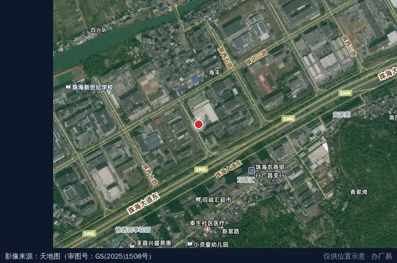 伙伴工业园卫星位置示意图