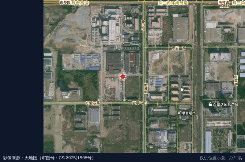 鹤洲跨境电商产业园卫星位置示意图