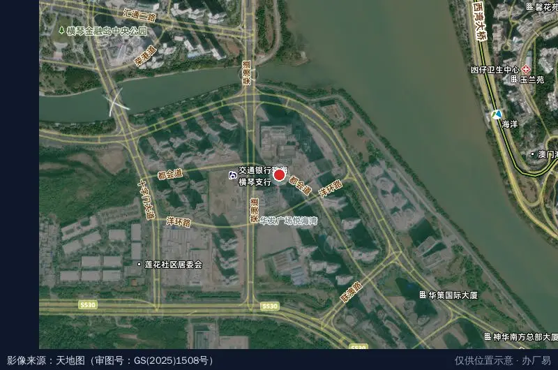 横琴跨境电商(华发)创新产业园全球选品中心卫星位置示意图