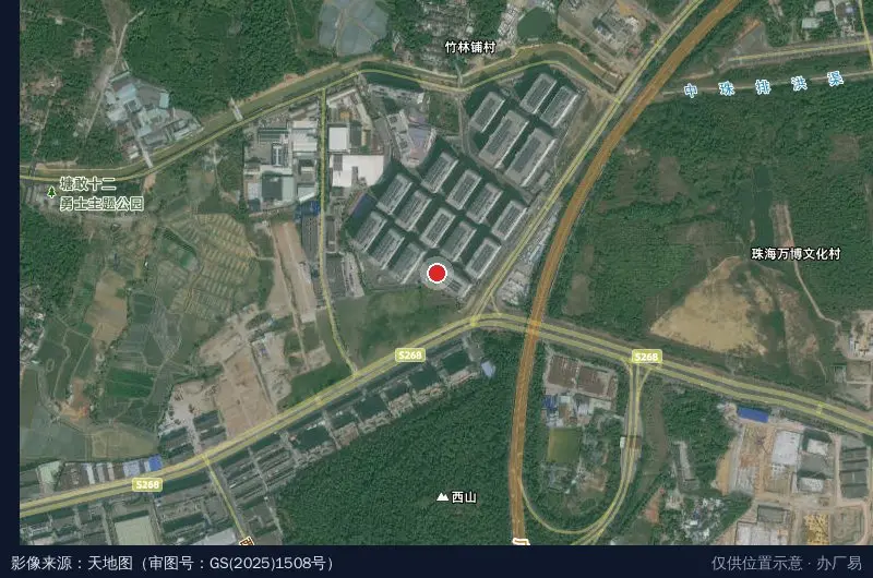 大湾区D区卫星位置示意图