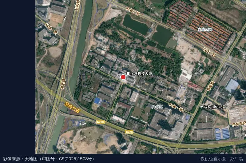 港湾2号科创园卫星位置示意图