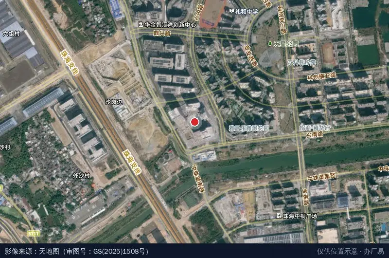 珠海中科先进技术研究院创新科技园卫星位置示意图