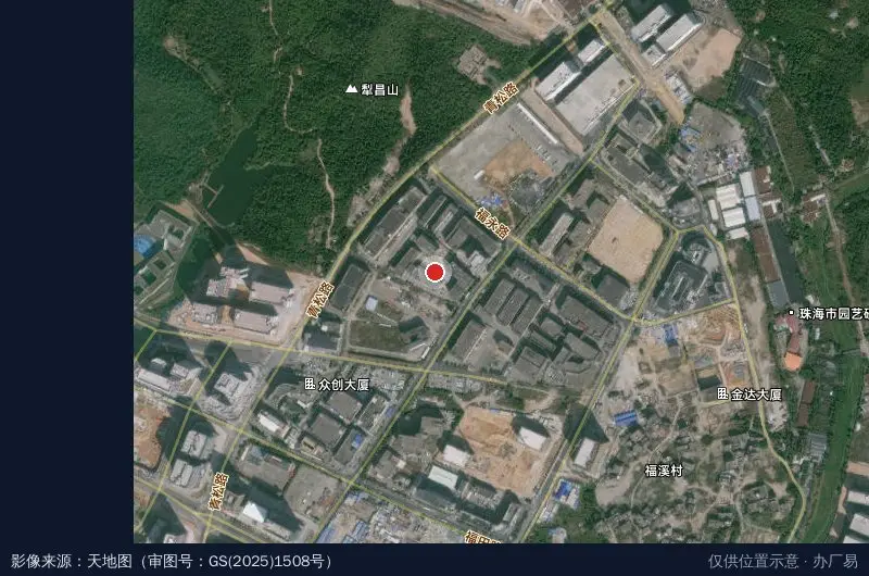 金亨科技园卫星位置示意图