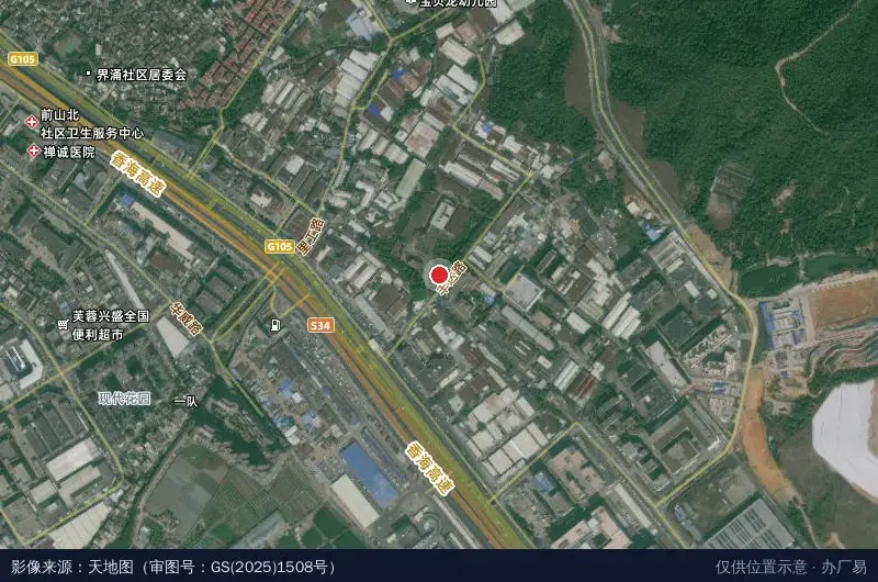 鹭得科技园卫星位置示意图