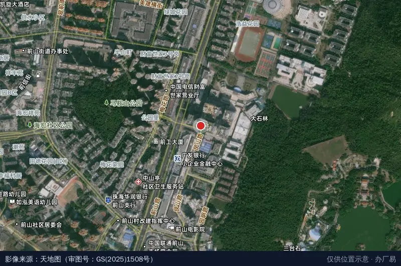暨南大学科技园卫星位置示意图