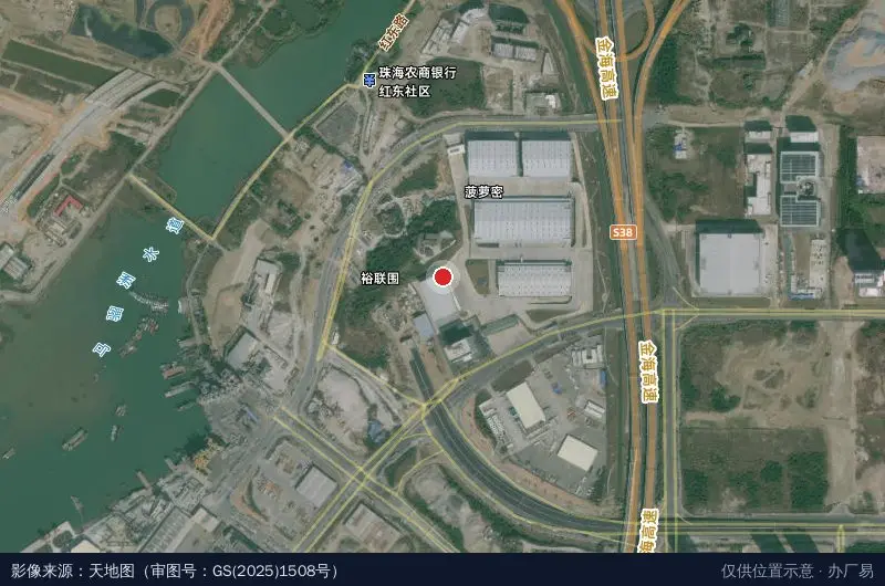 博辉物流(粤港澳物流园)卫星位置示意图