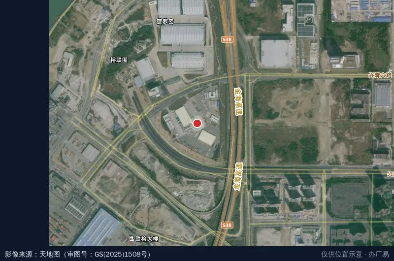 珠海市粤港澳物流园跨境货车综合接驳站卫星位置示意图