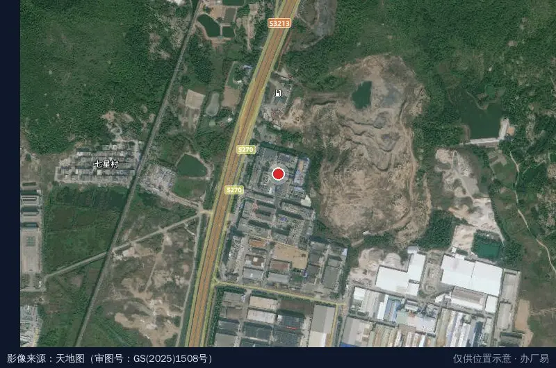 卓胜产业园A区卫星位置示意图