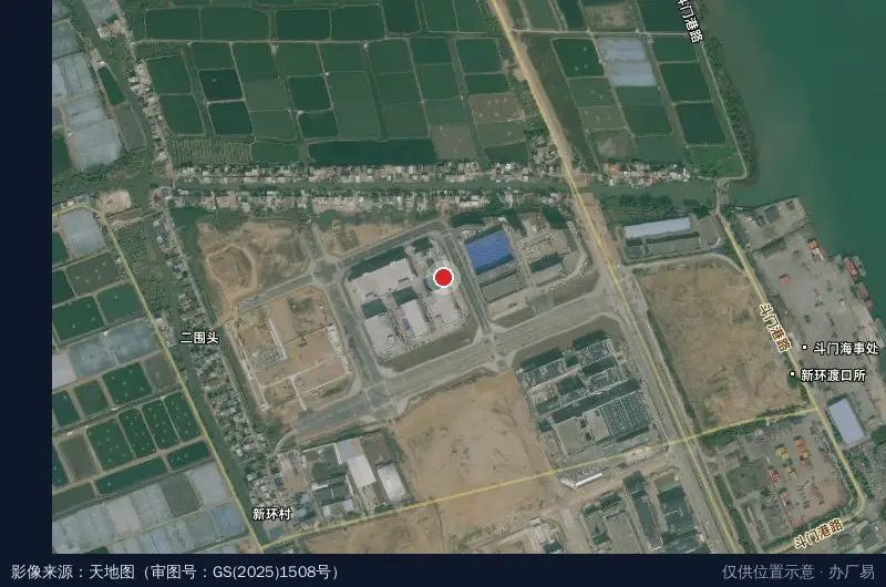 斗门生态农业产业园卫星位置示意图